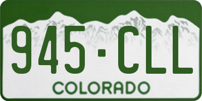 CO license plate 945CLL