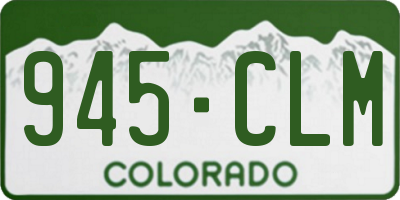 CO license plate 945CLM