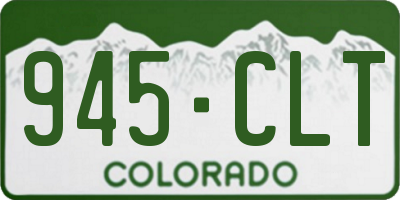 CO license plate 945CLT