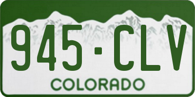 CO license plate 945CLV