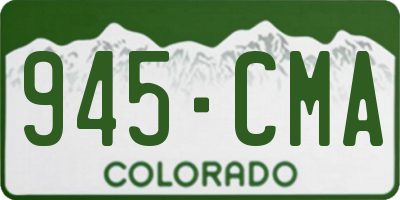 CO license plate 945CMA