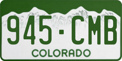 CO license plate 945CMB