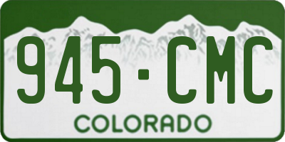 CO license plate 945CMC