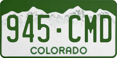 CO license plate 945CMD