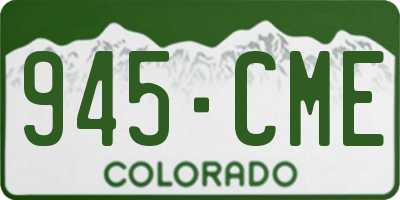 CO license plate 945CME
