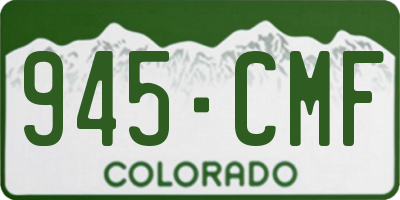 CO license plate 945CMF