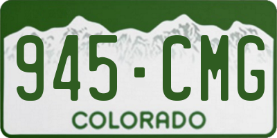 CO license plate 945CMG