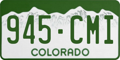 CO license plate 945CMI