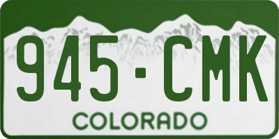CO license plate 945CMK
