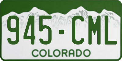 CO license plate 945CML
