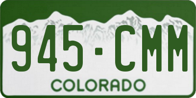 CO license plate 945CMM