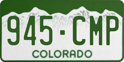 CO license plate 945CMP