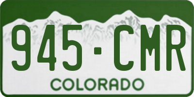CO license plate 945CMR