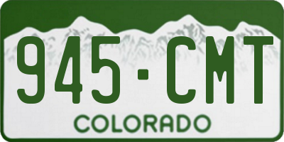 CO license plate 945CMT
