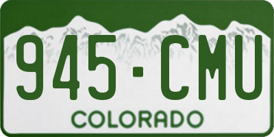 CO license plate 945CMU