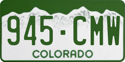 CO license plate 945CMW