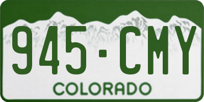 CO license plate 945CMY