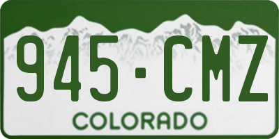 CO license plate 945CMZ