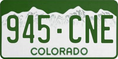 CO license plate 945CNE