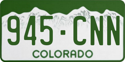 CO license plate 945CNN