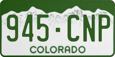 CO license plate 945CNP