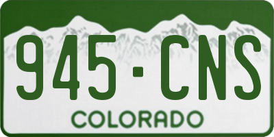 CO license plate 945CNS