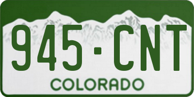 CO license plate 945CNT