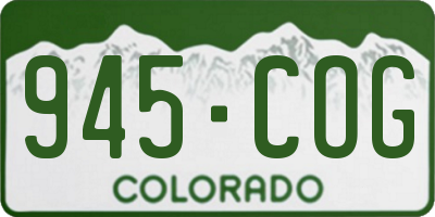 CO license plate 945COG