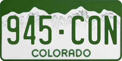 CO license plate 945CON