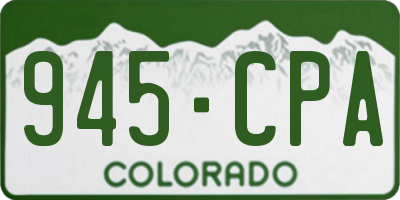CO license plate 945CPA
