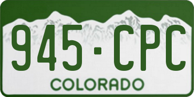 CO license plate 945CPC