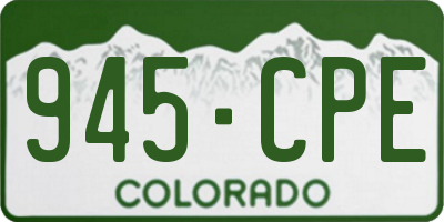 CO license plate 945CPE