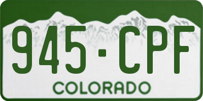 CO license plate 945CPF