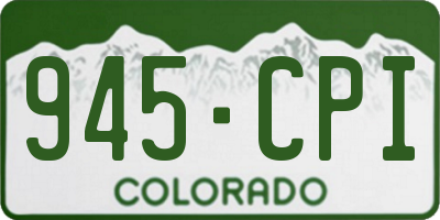 CO license plate 945CPI