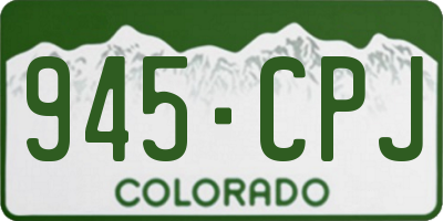 CO license plate 945CPJ