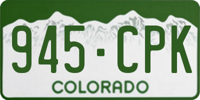 CO license plate 945CPK