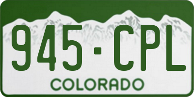 CO license plate 945CPL