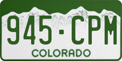 CO license plate 945CPM