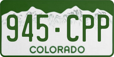 CO license plate 945CPP