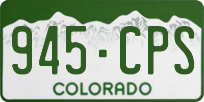 CO license plate 945CPS