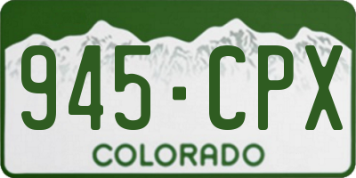 CO license plate 945CPX