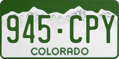 CO license plate 945CPY