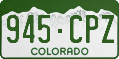 CO license plate 945CPZ