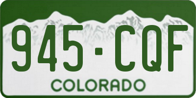 CO license plate 945CQF
