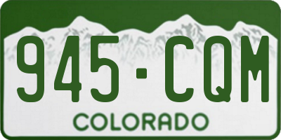 CO license plate 945CQM