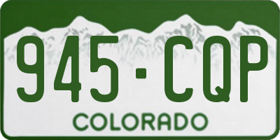 CO license plate 945CQP