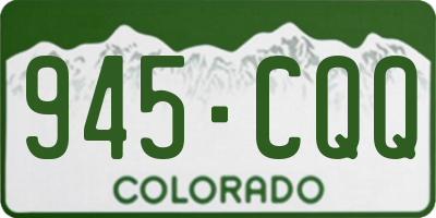 CO license plate 945CQQ