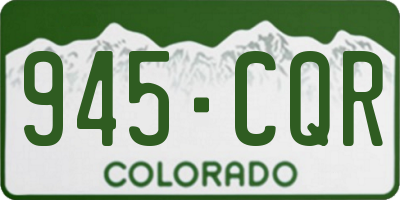 CO license plate 945CQR