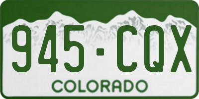 CO license plate 945CQX