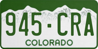 CO license plate 945CRA